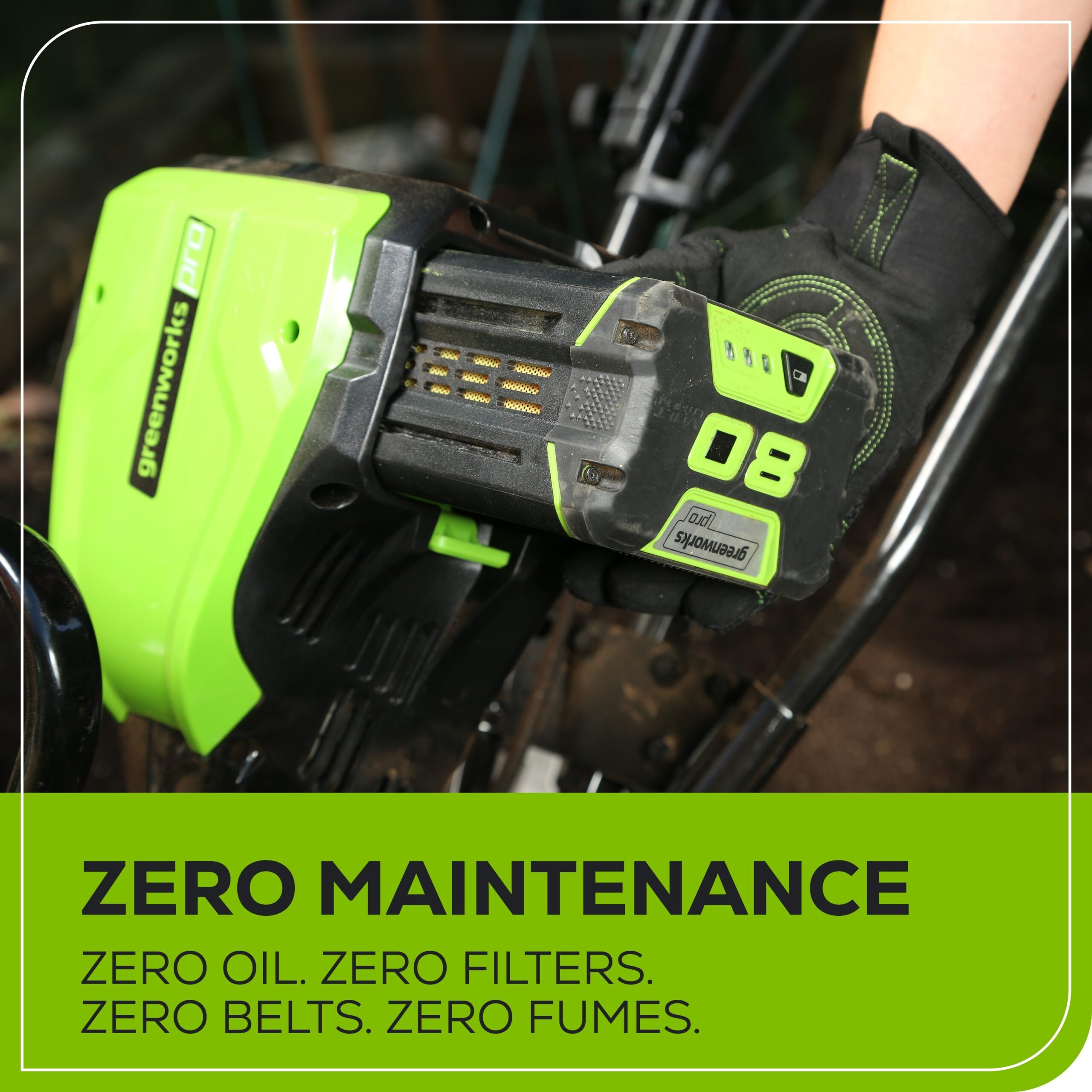 Greenworks 80-volt Lithium ion (Li-ion) Forward-rotating Cordless Electric Cultivator ( Battery and Charger Included )