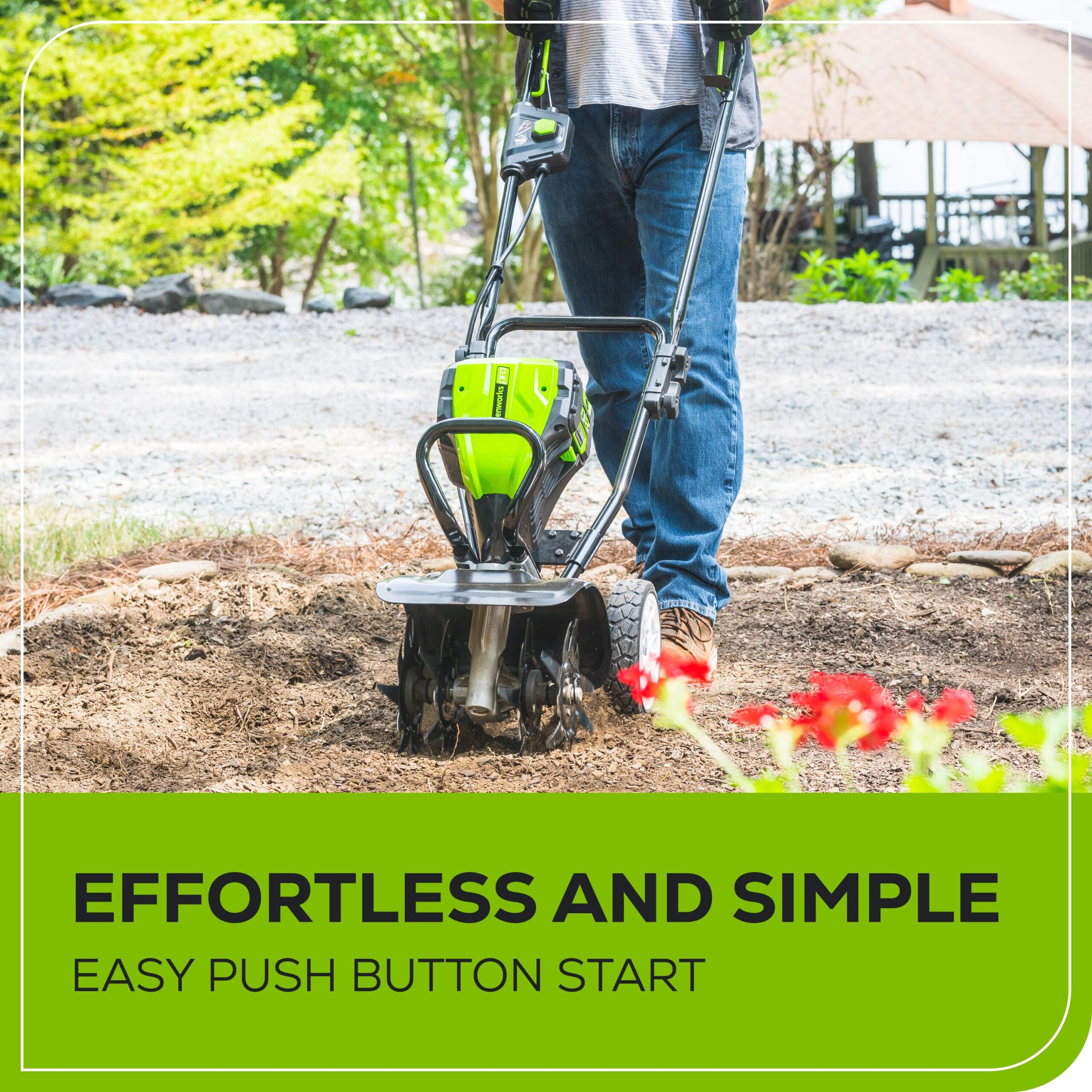 Greenworks 80-volt Lithium ion (Li-ion) Forward-rotating Cordless Electric Cultivator ( Battery and Charger Included )