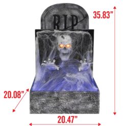 Haunted Living 3-ft Pop Up Skeleton in Tombstone Motion Activated Lighted Animatronic