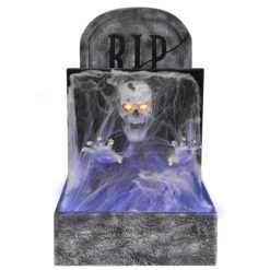 Haunted Living 3-ft Pop Up Skeleton in Tombstone Motion Activated Lighted Animatronic