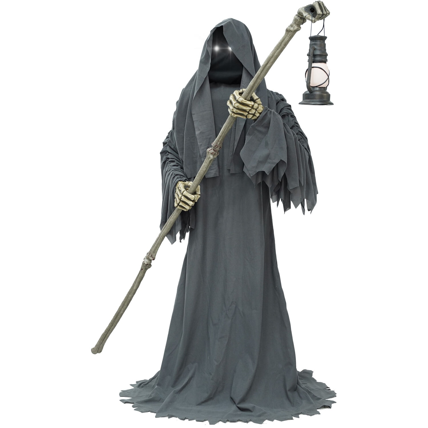 Haunted Hill Farm 6-ft Freestanding Motion Activated Talking Lighted Ghost Animatronic