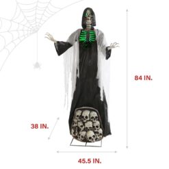 Haunted Hill Farm 7-ft Freestanding Lighted Ajal Ghost Animatronic
