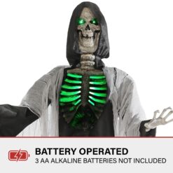Haunted Hill Farm 7-ft Freestanding Lighted Ajal Ghost Animatronic