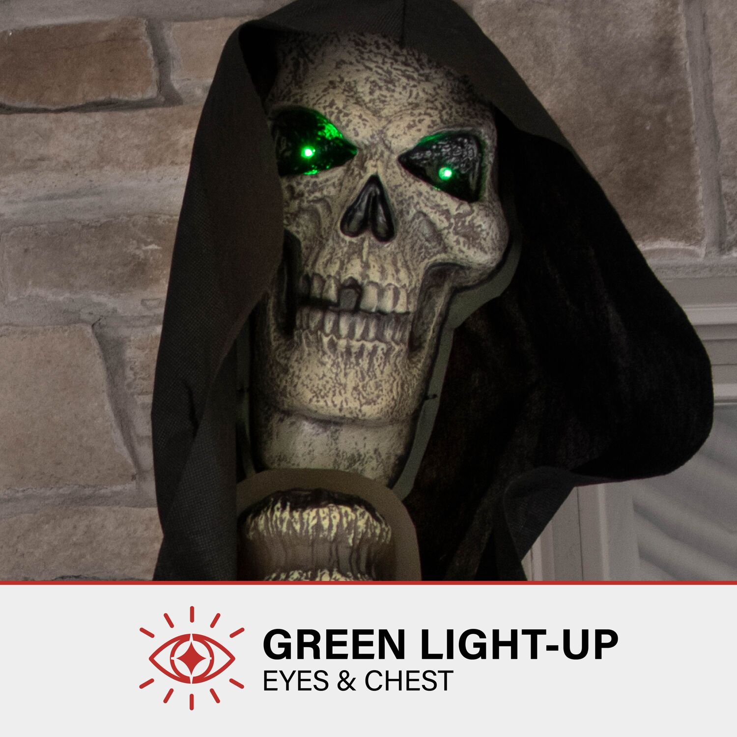 Haunted Hill Farm 7-ft Freestanding Lighted Ajal Ghost Animatronic