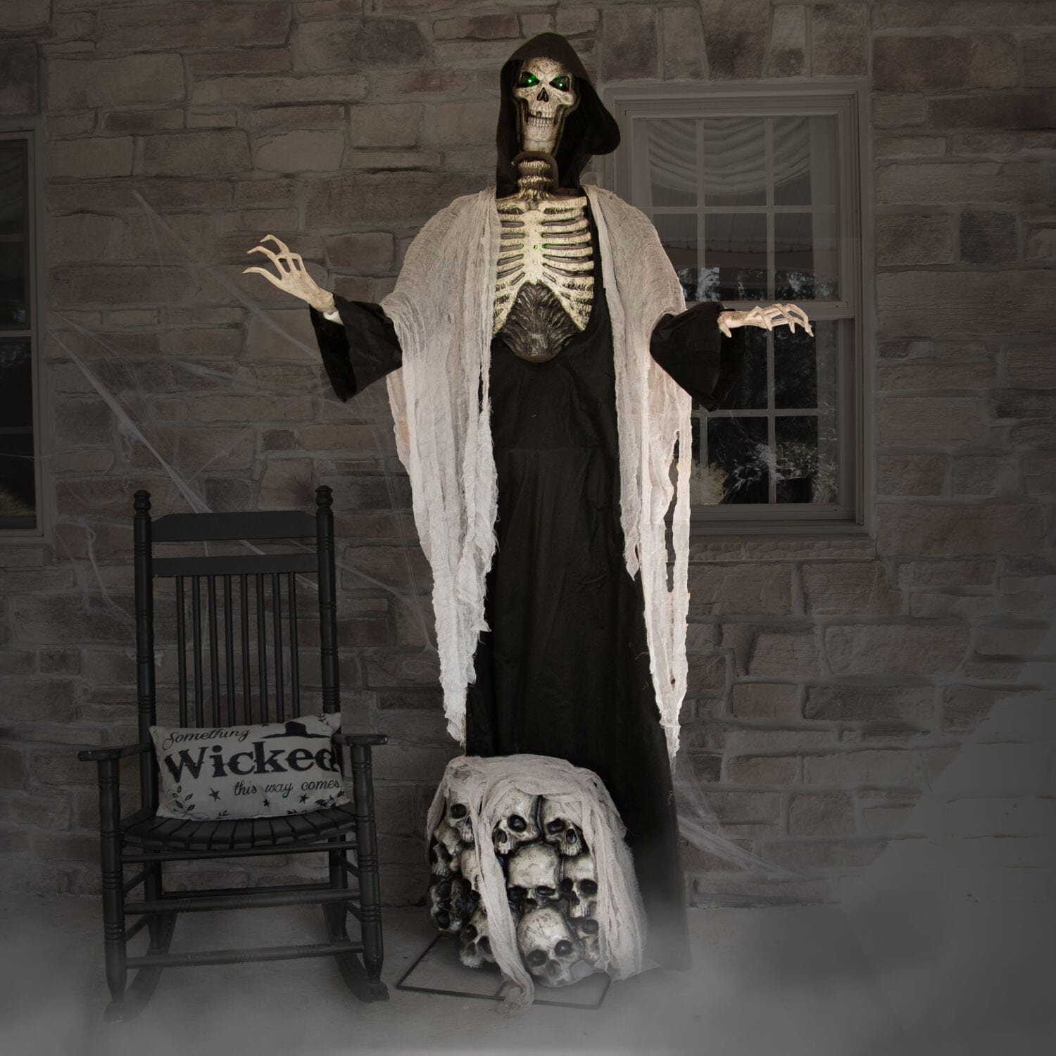 Haunted Hill Farm 7-ft Freestanding Lighted Ajal Ghost Animatronic