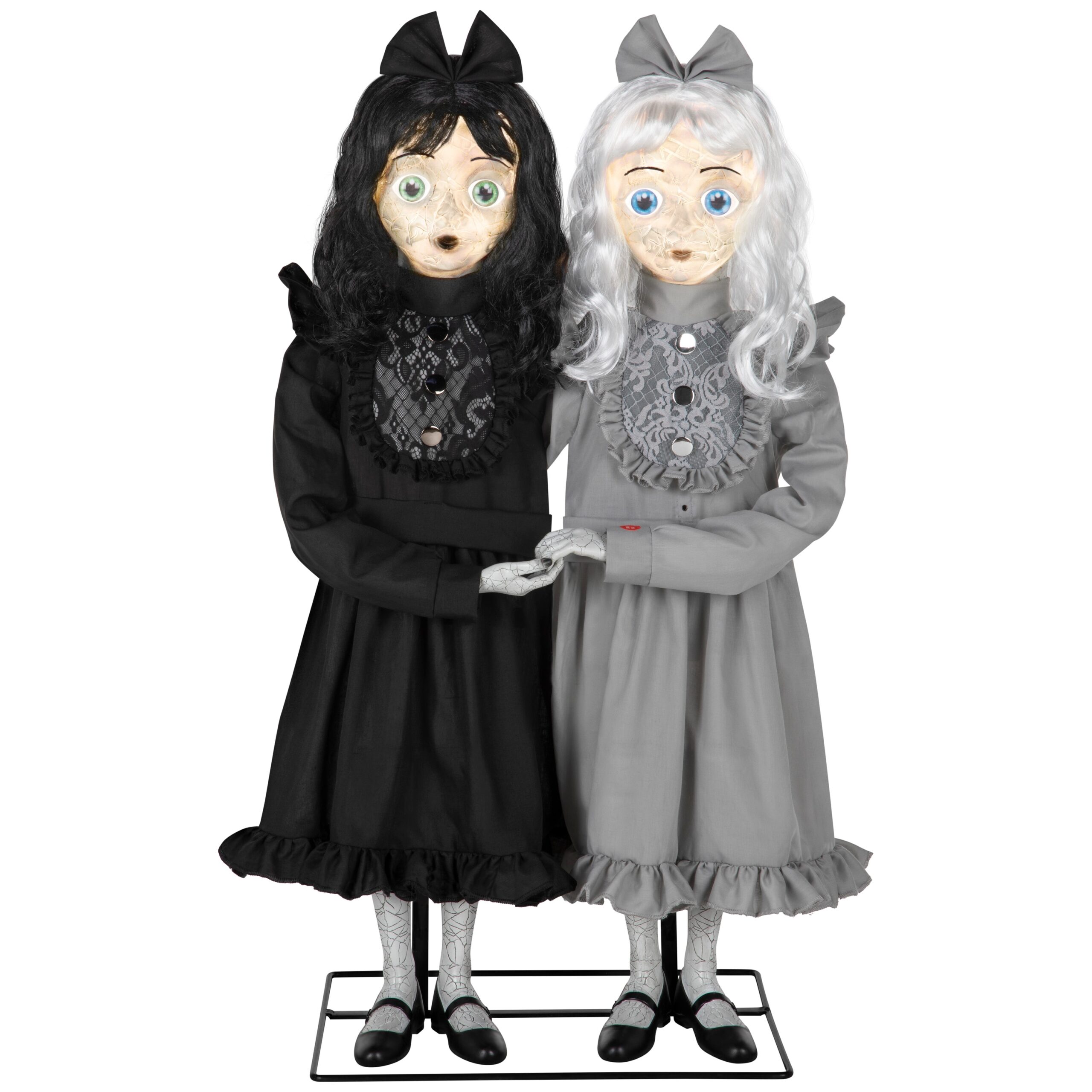 Haunted Living 3-ft Creepy Twins Motion Activated Lighted Animatronic