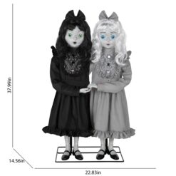 Haunted Living 3-ft Creepy Twins Motion Activated Lighted Animatronic