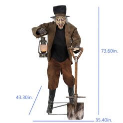 Haunted Living 6-ft Gary the Grave Digger Motion Activated Lighted Animatronic