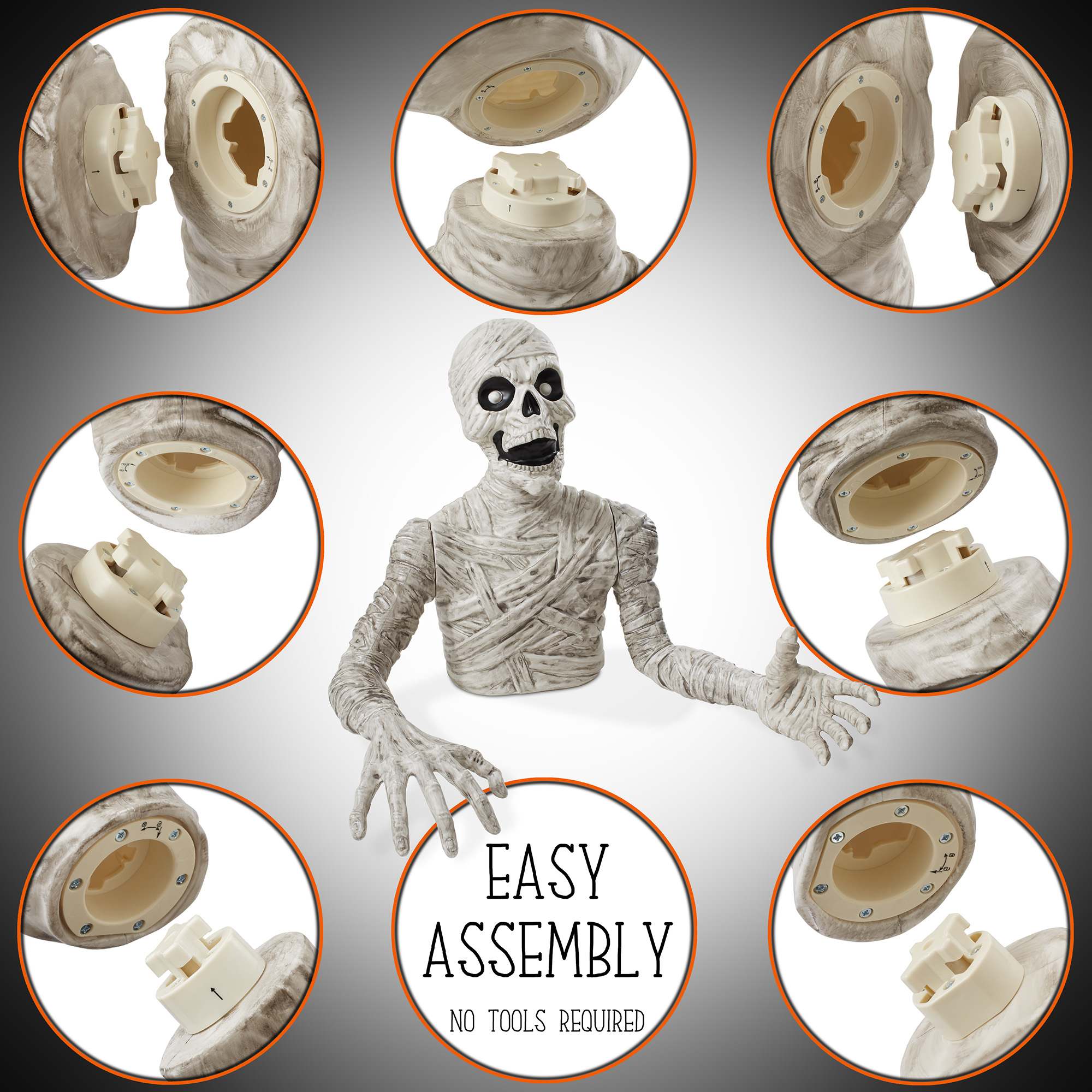 BOO BOX 36" Halloween Groundbreaker - Creepy Exterior Halloween Yard Décor