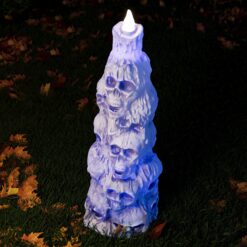 Haunted Living 3-ft Lighted Skull Stack