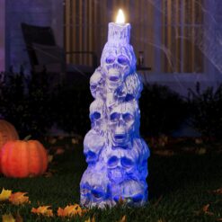 Haunted Living 3-ft Lighted Skull Stack