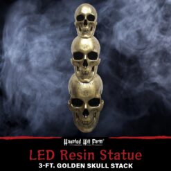 Haunted Hill Farm 3-ft Freestanding Lighted Skull Porch decoration