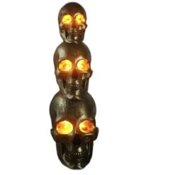 Haunted Hill Farm 3-ft Freestanding Lighted Skull Porch decoration