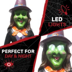 Haunted Hill Farm 4-ft Freestanding Lighted Witch Door decoration
