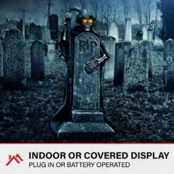 Haunted Hill Farm 3.25-ft Freestanding Lighted Reaper Porch decoration