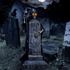 Haunted Hill Farm 3.25-ft Freestanding Lighted Reaper Porch decoration