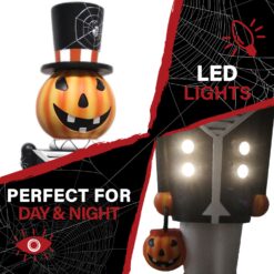 Haunted Hill Farm 4-ft Freestanding Lighted Jack-o-lantern Porch decoration