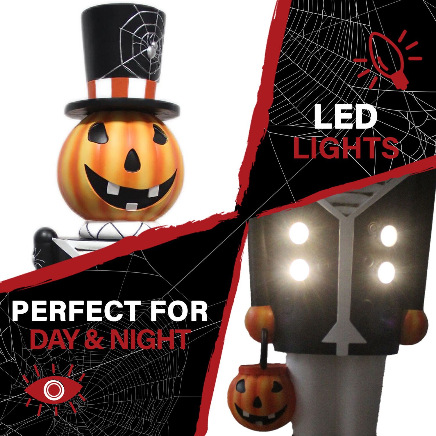 Haunted Hill Farm 4-ft Freestanding Lighted Jack-o-lantern Porch decoration