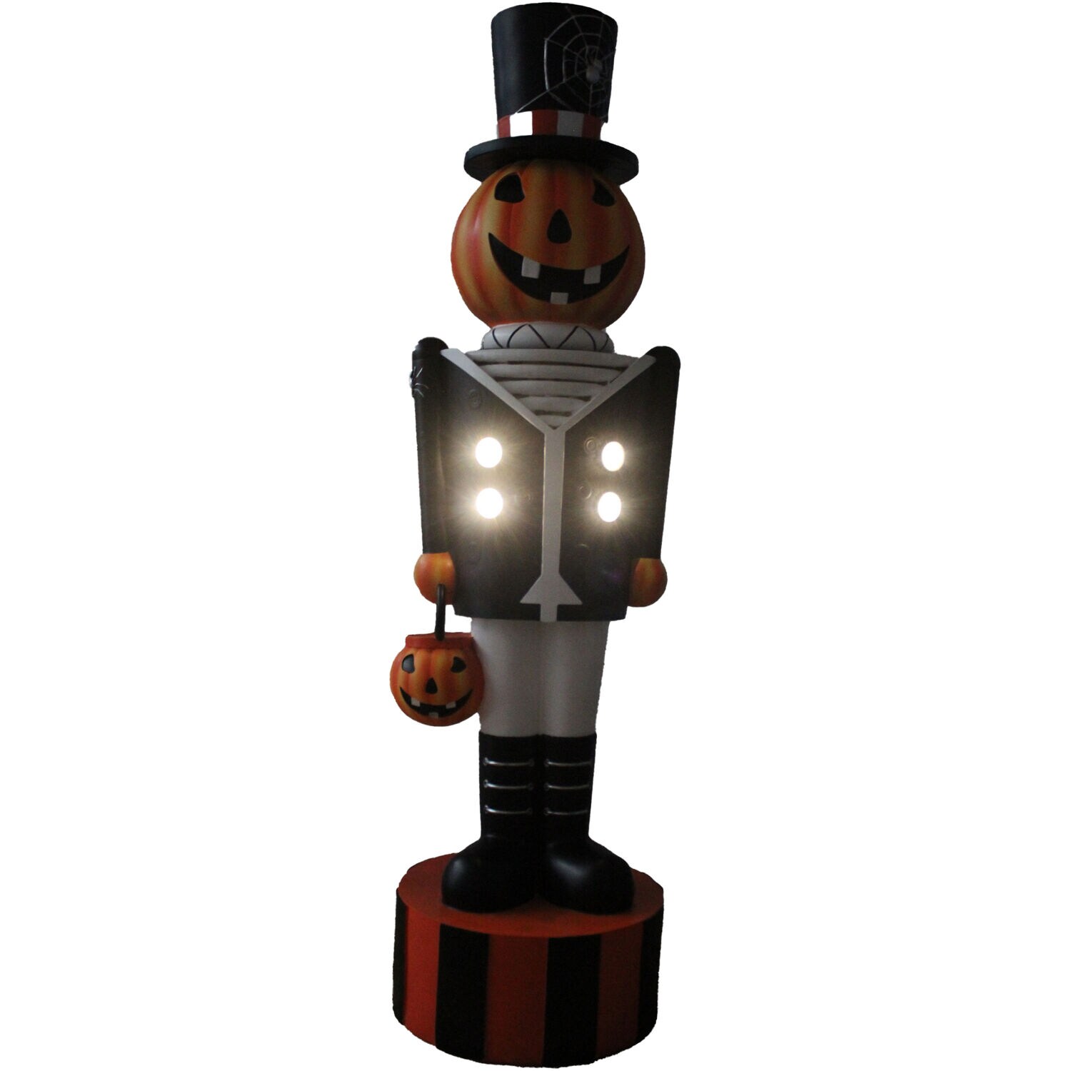 Haunted Hill Farm 4-ft Freestanding Lighted Jack-o-lantern Porch decoration