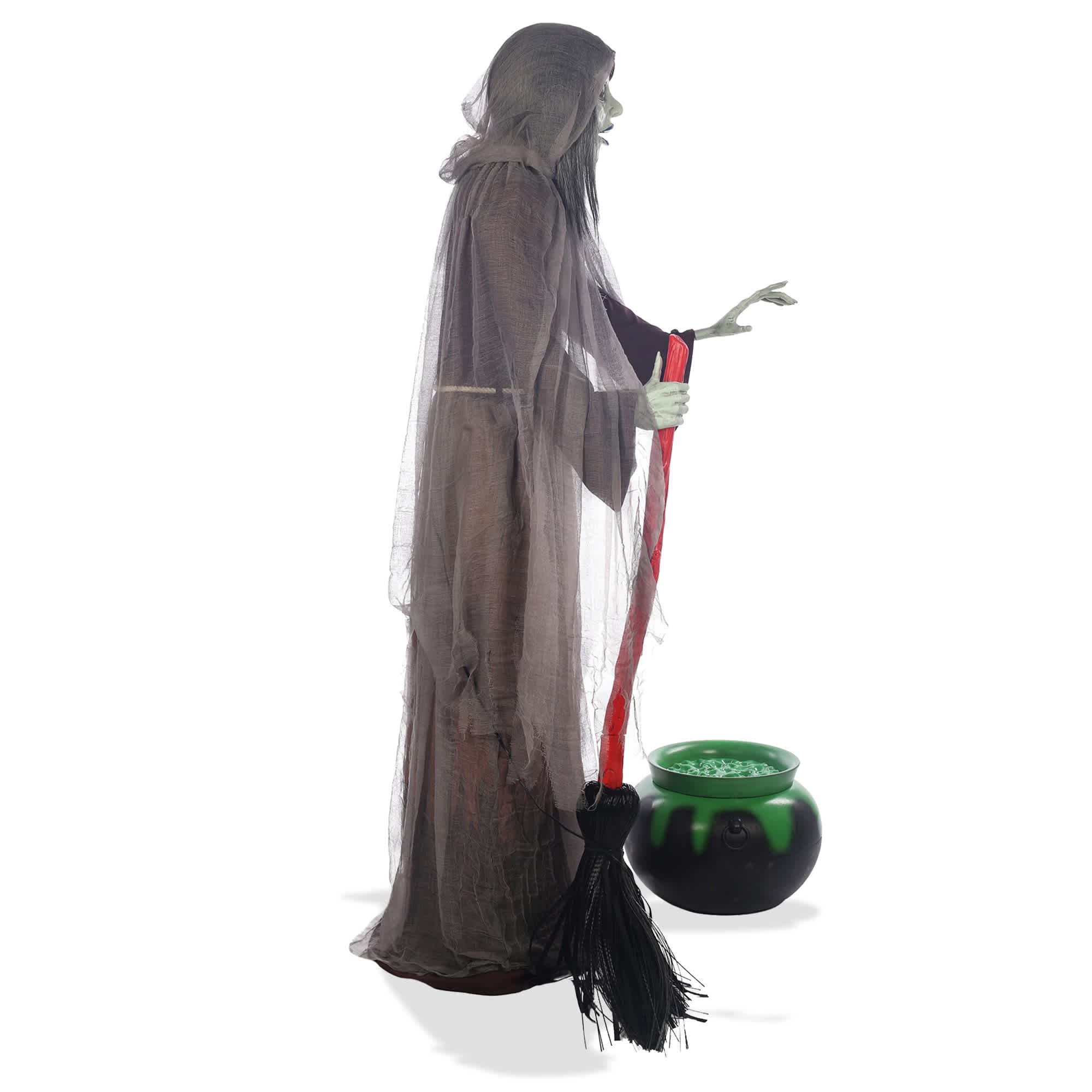 BOO BOX Halloween Animatronic Scary Witch Outdoor Decor - Sound and Motion