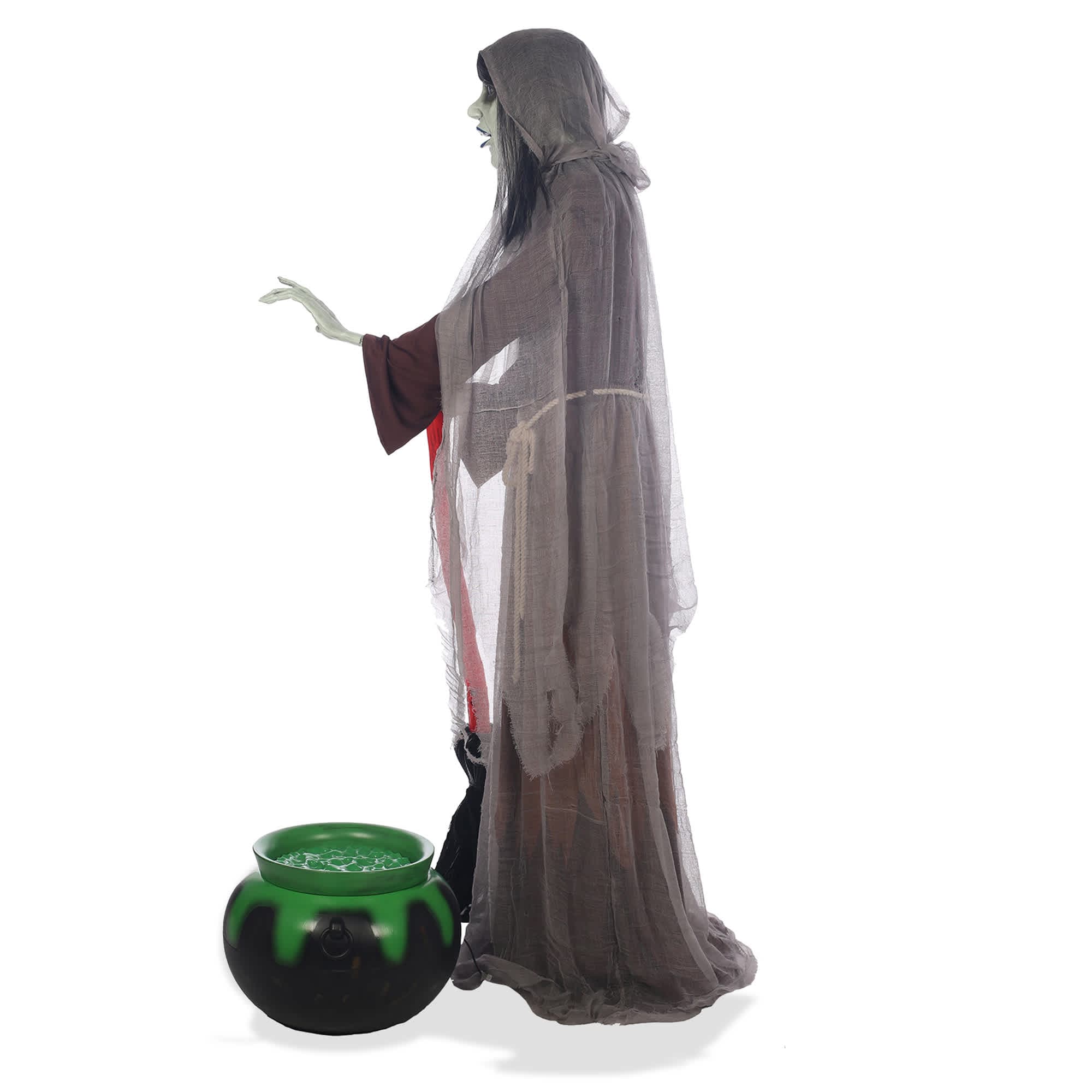 BOO BOX Halloween Animatronic Scary Witch Outdoor Decor - Sound and Motion