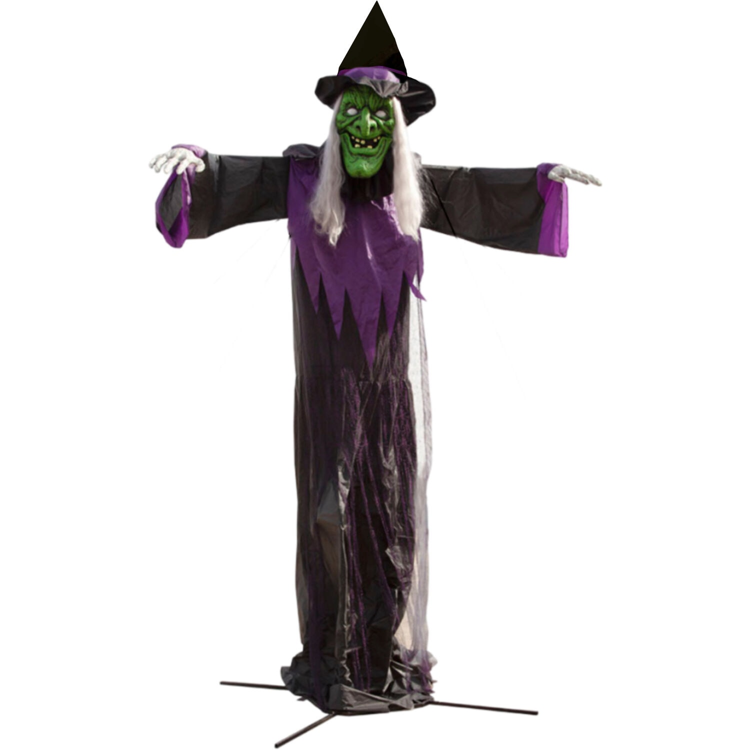 Haunted Hill Farm 15.09-ft Freestanding Talking Lighted Witch Animatronic