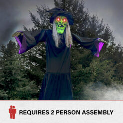 Haunted Hill Farm 15.09-ft Freestanding Talking Lighted Witch Animatronic