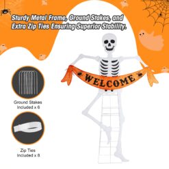 Glitzhome 86.25-in Freestanding Lighted Scarecrow Light