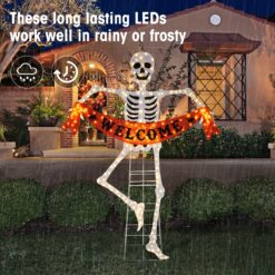 Glitzhome 86.25-in Freestanding Lighted Scarecrow Light