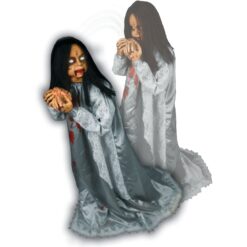 Haunted Hill Farm 4.17-ft Freestanding Motion Activated Laughing Lighted Demon Animatronic