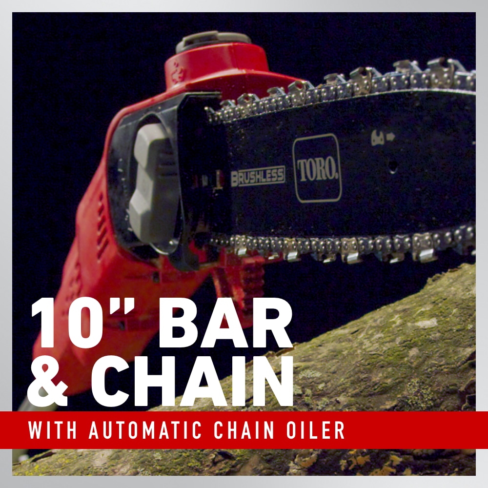 Toro Flex-Force 60-volt max 10-in 2 Ah Battery Pole Saw Battery Included , Charger Included