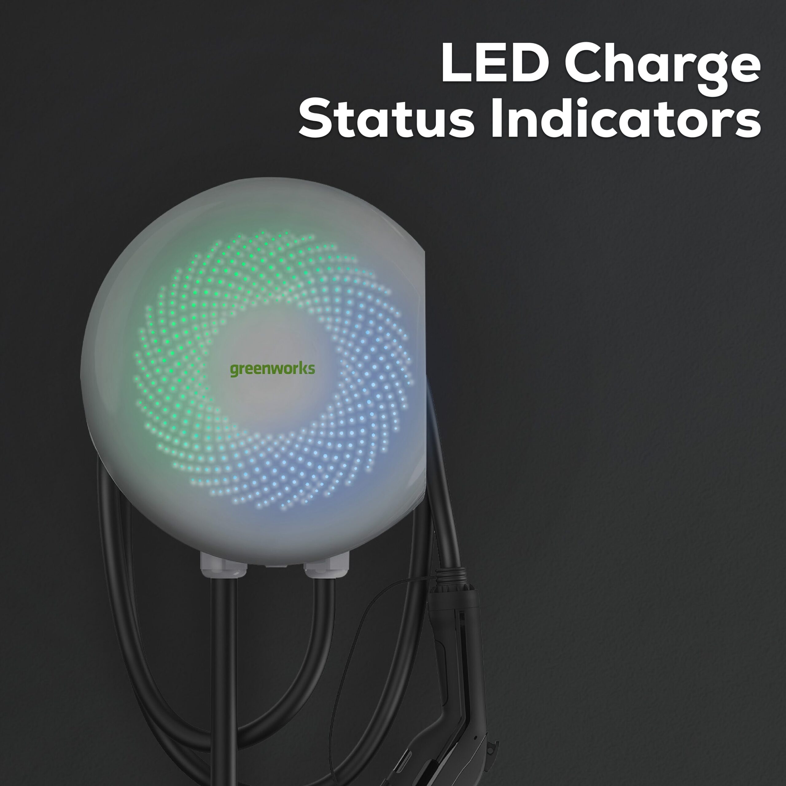 Greenworks Level 2 NEMA 14-50P Plug in EV Electric Vehicle Charging Station -up to 40-Amp / 240 -Volts with 20-ft Cable