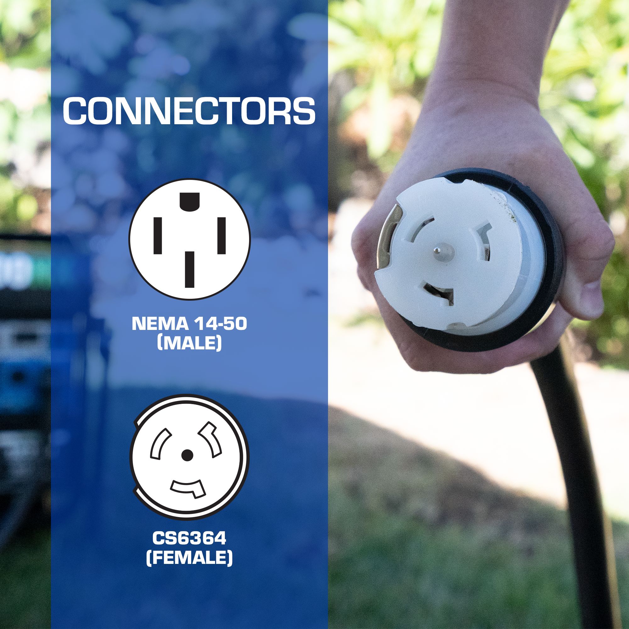 DuroMax 50-Amp 50-Foot 6-Gauge 14-50 CS6364 Heavy Duty Home Power Backup Generator cord