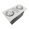 Aero Pure 2 Bulb Bathroom Heater Fans 1-Sone 80-CFM White Decorative Lighted Bathroom Fan and Heater
