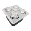 Aero Pure 4 Bulb Bathroom Heater 1.2-Sone 90-CFM White Decorative Lighted Bathroom Fan and Heater