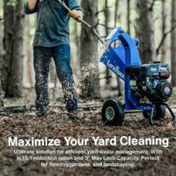 Landworks Manual 7 -HP Gas Wood Chipper, 3-in Maximum Branch Diameter