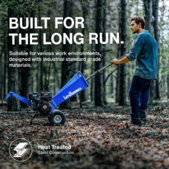 Landworks Manual 7 -HP Gas Wood Chipper, 3-in Maximum Branch Diameter