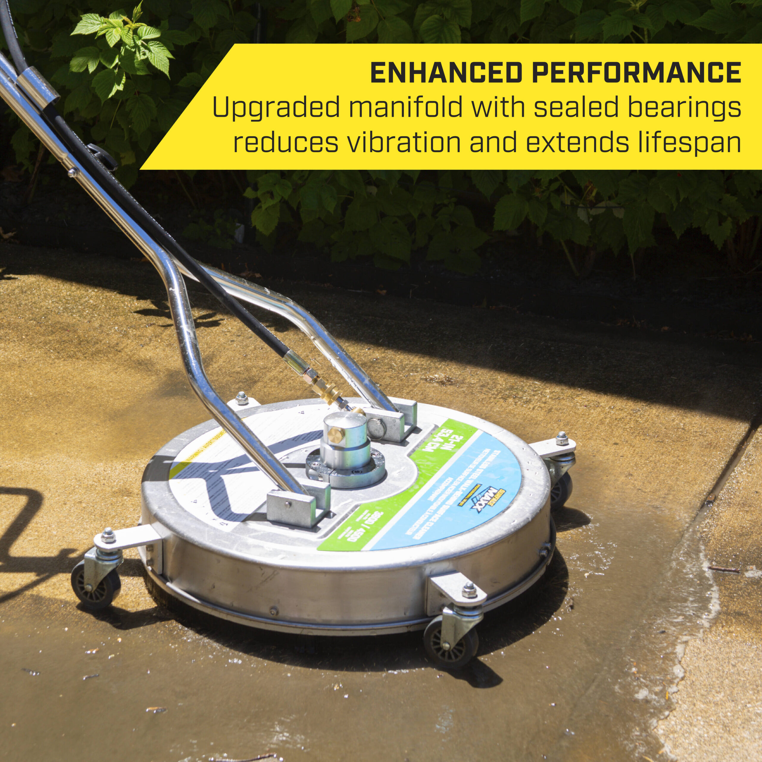 SurfaceMaxx Walk-Behind 21-in up to 4500-PSI Rotating surface cleaner for Gas pressure washers
