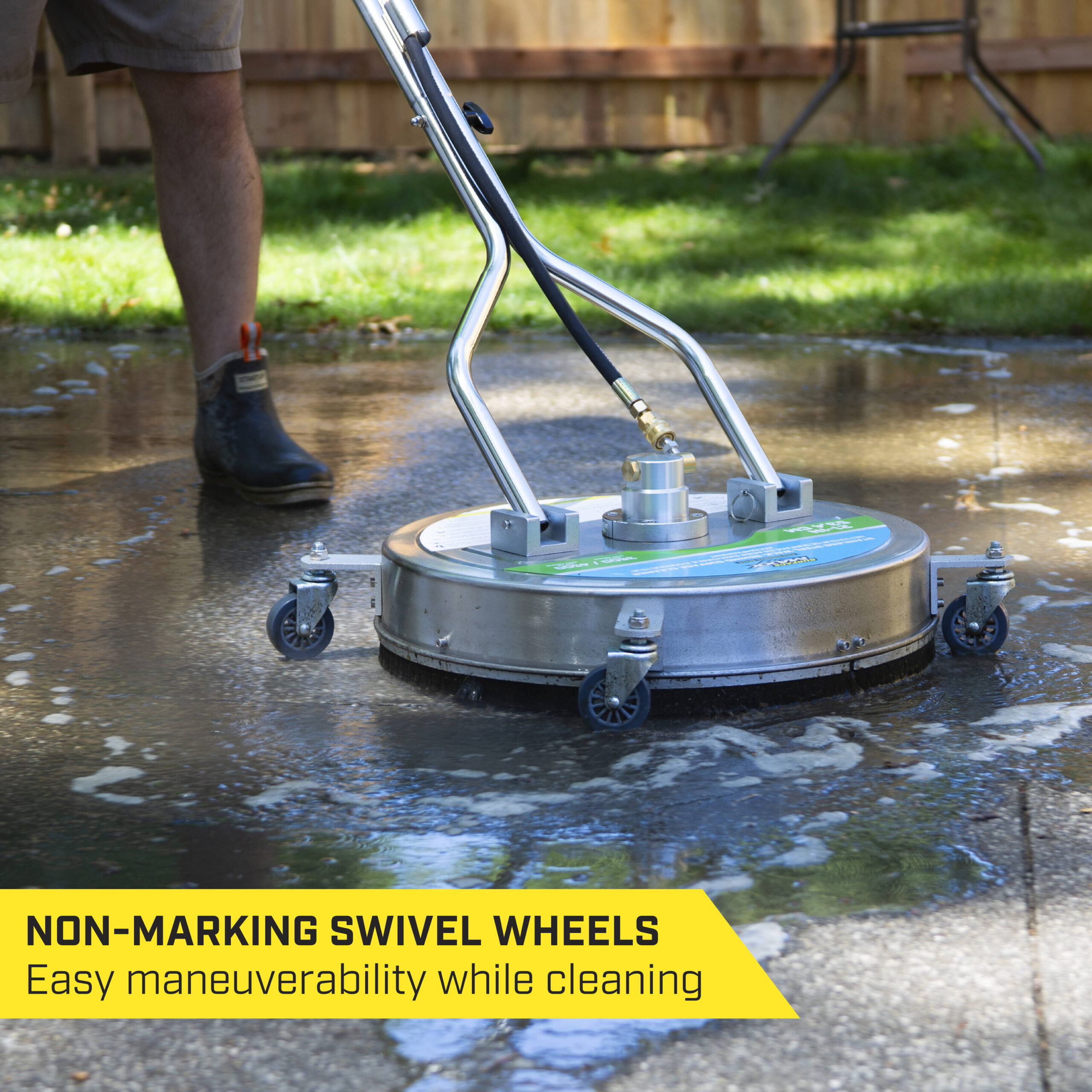 SurfaceMaxx Walk-Behind 21-in up to 4500-PSI Rotating surface cleaner for Gas pressure washers