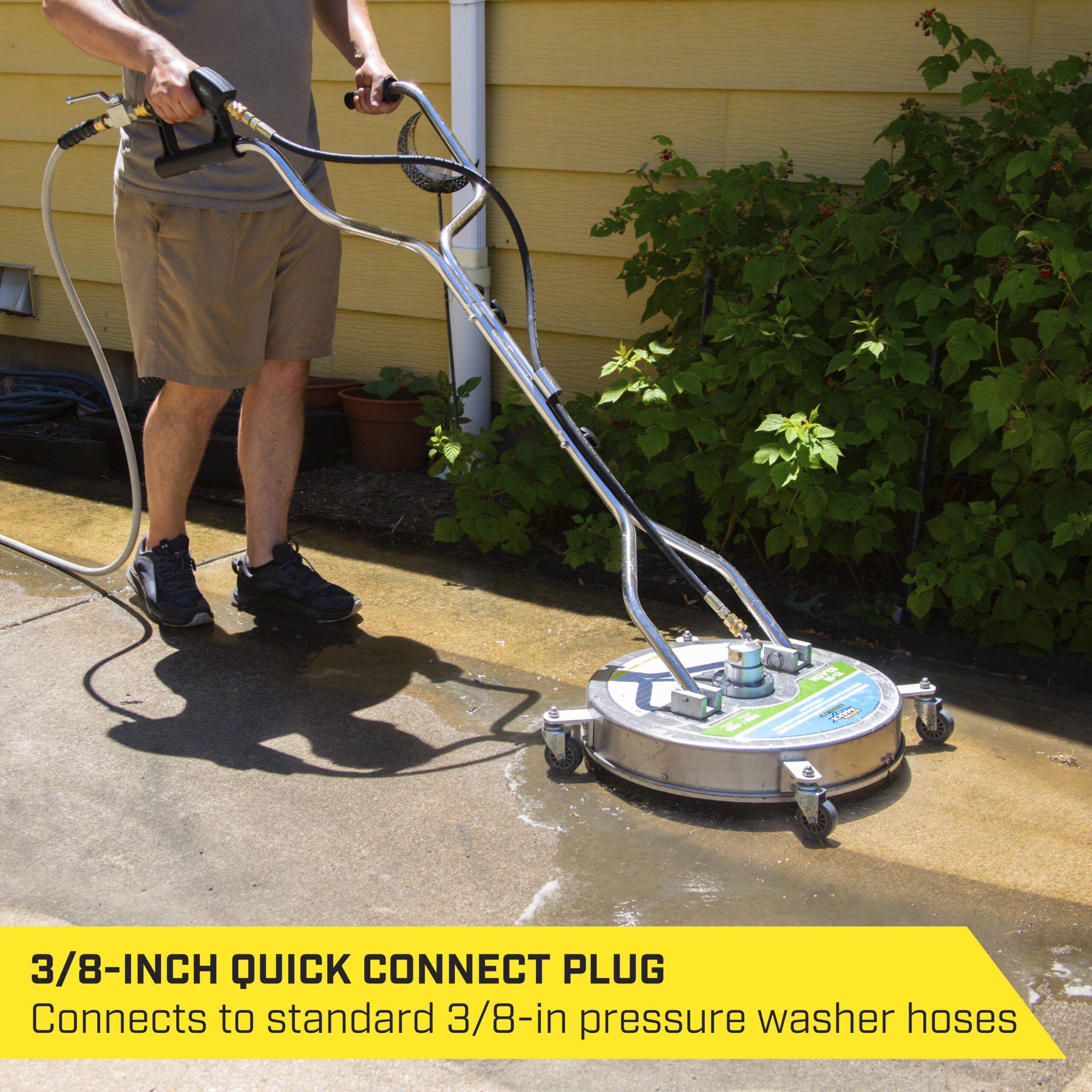 SurfaceMaxx Walk-Behind 21-in up to 4500-PSI Rotating surface cleaner for Gas pressure washers