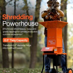 SuperHandy Electric Leaf Mulcher Shredder 15 -Amp 11-in Electric Leaf Mulcher