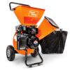 SuperHandy Manual 7 -HP OEM Gas Wood Chipper, 3-in Maximum Branch Diameter 2-Bushel Bag Included