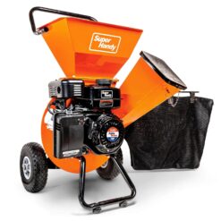 SuperHandy Manual 7 -HP OEM Gas Wood Chipper, 3-in Maximum Branch Diameter 2-Bushel Bag Included