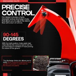 GreatCircleUSA Manual 7 -HP Gas Wood Chipper, 3-in Maximum Branch Diameter