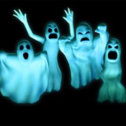HoliScapes 60-in Hanging Howling Lighted Happy halloween Digital decoration