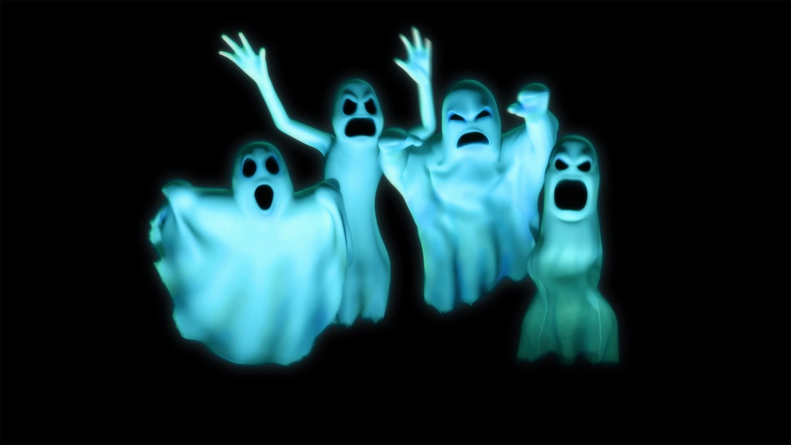 HoliScapes 60-in Hanging Howling Lighted Happy halloween Digital decoration