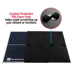 MD Sports Official Size Table Tennis Conversion Top, 4 Piece Foldable Design with Net - Blue