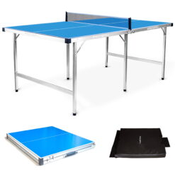 PRO-SPIN Midsize Ping Pong Table & High-Performance Ping Pong Paddle 2 Player Set