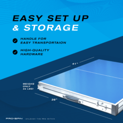 PRO-SPIN Midsize Ping Pong Table & High-Performance Ping Pong Paddle 2 Player Set
