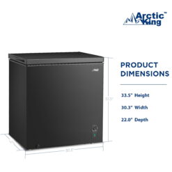 Arctic King 7.0 Cu ft Chest Freezer, Convertible, Black